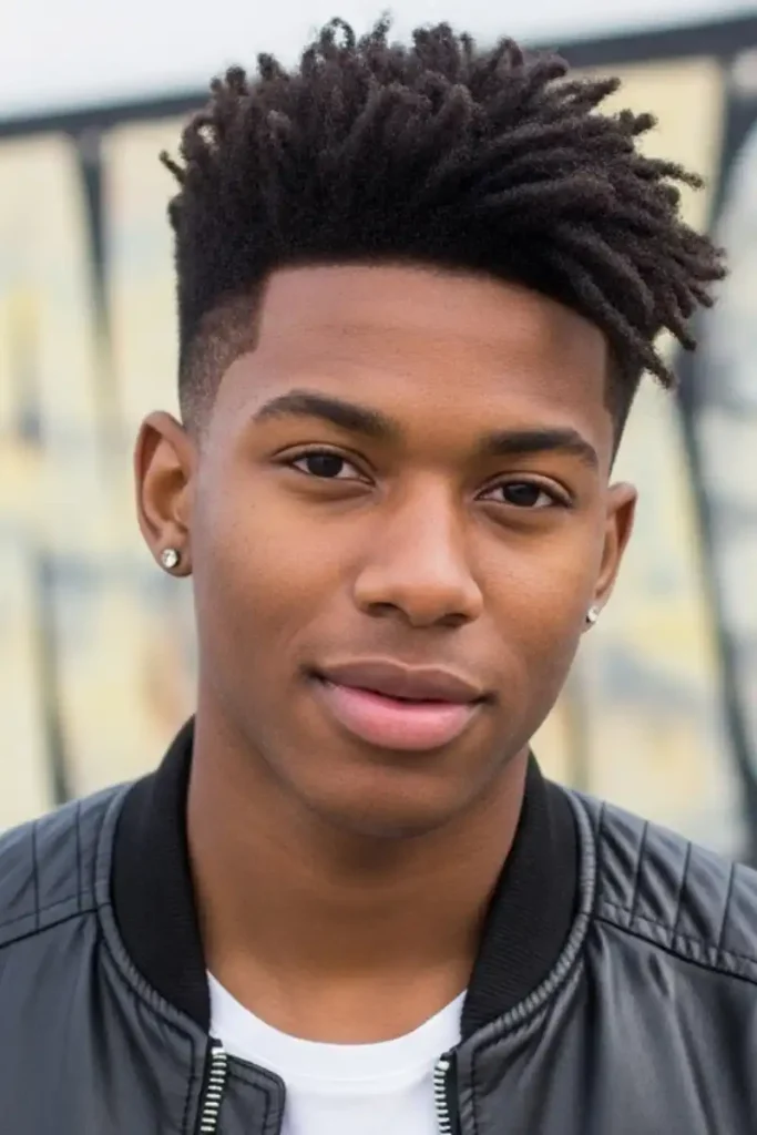 oval face wolfcut men