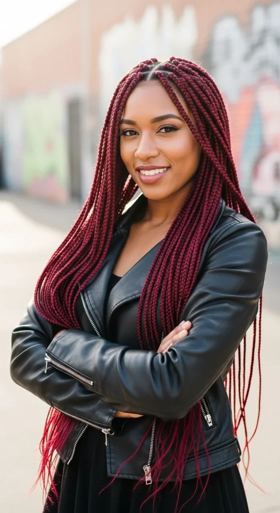 Colored Box Braids