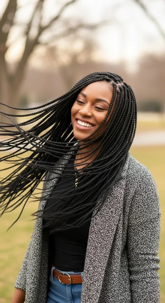 Layered Box Braids