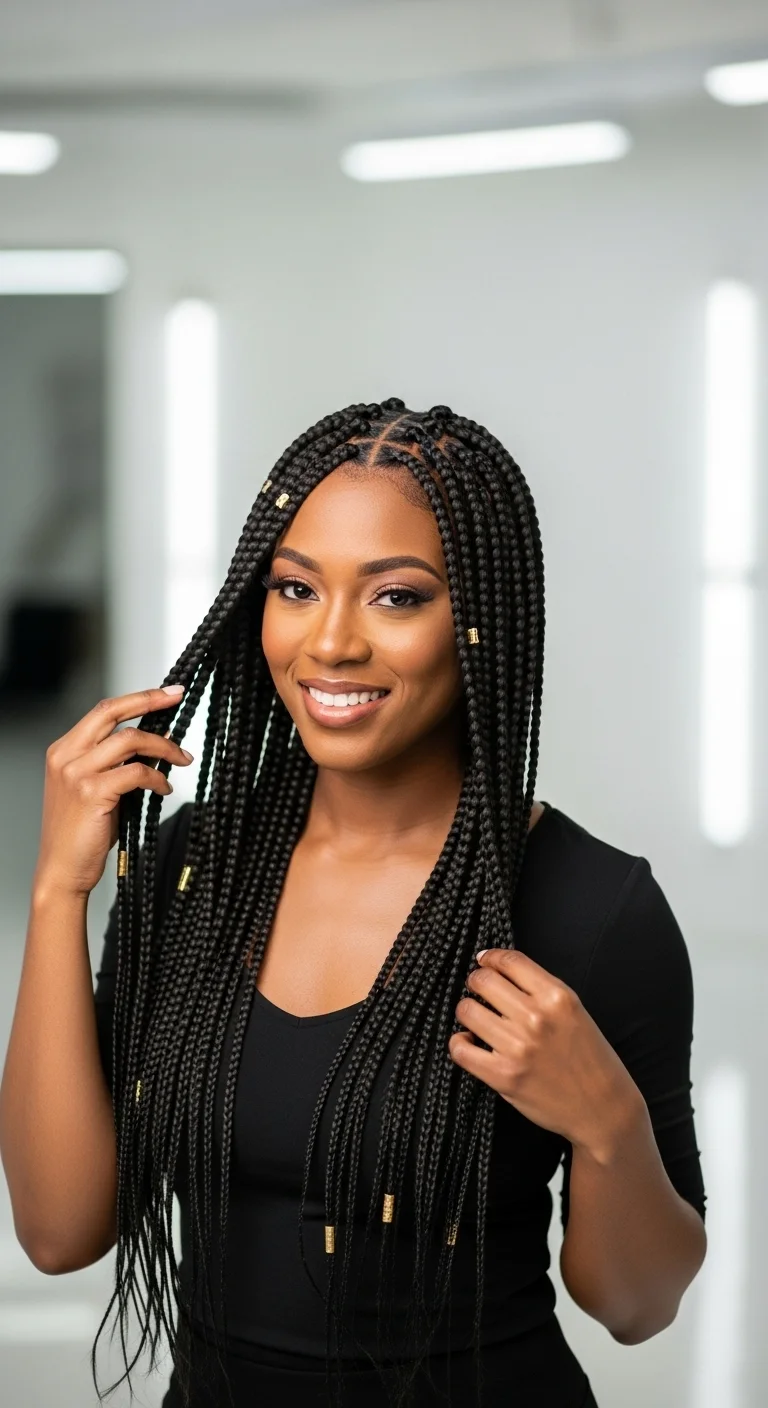 box braids black women
