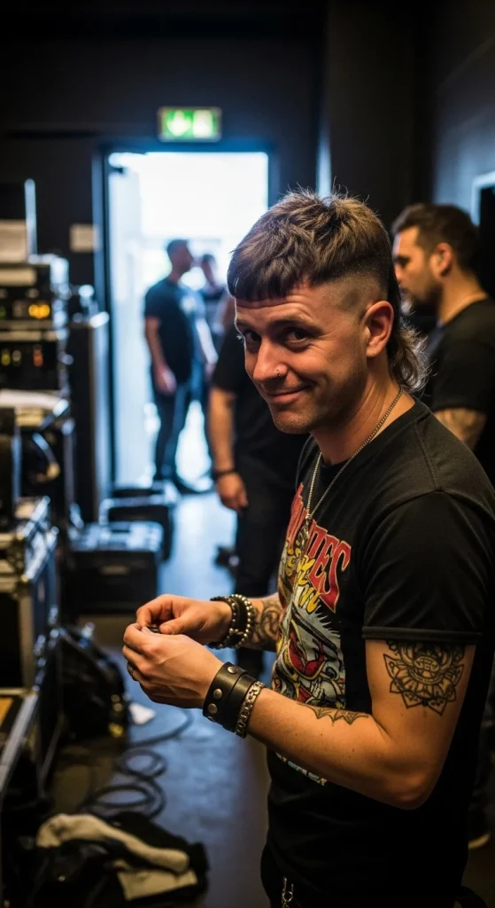 Mullet‑Inspired Mid Taper Fade