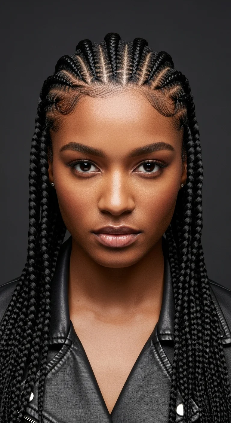 25 Stunning Cornrow Designs for Black Women in 2025 Jumbo Tribal Braids
