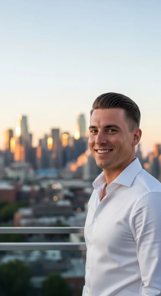 Slick Back Mid Taper Fade