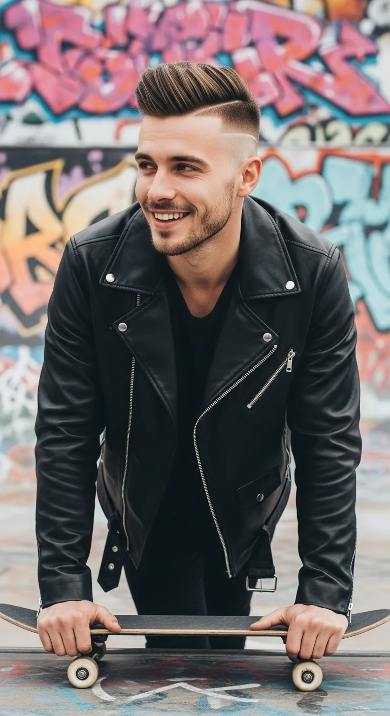 Faux Hawk Mid Taper Fade