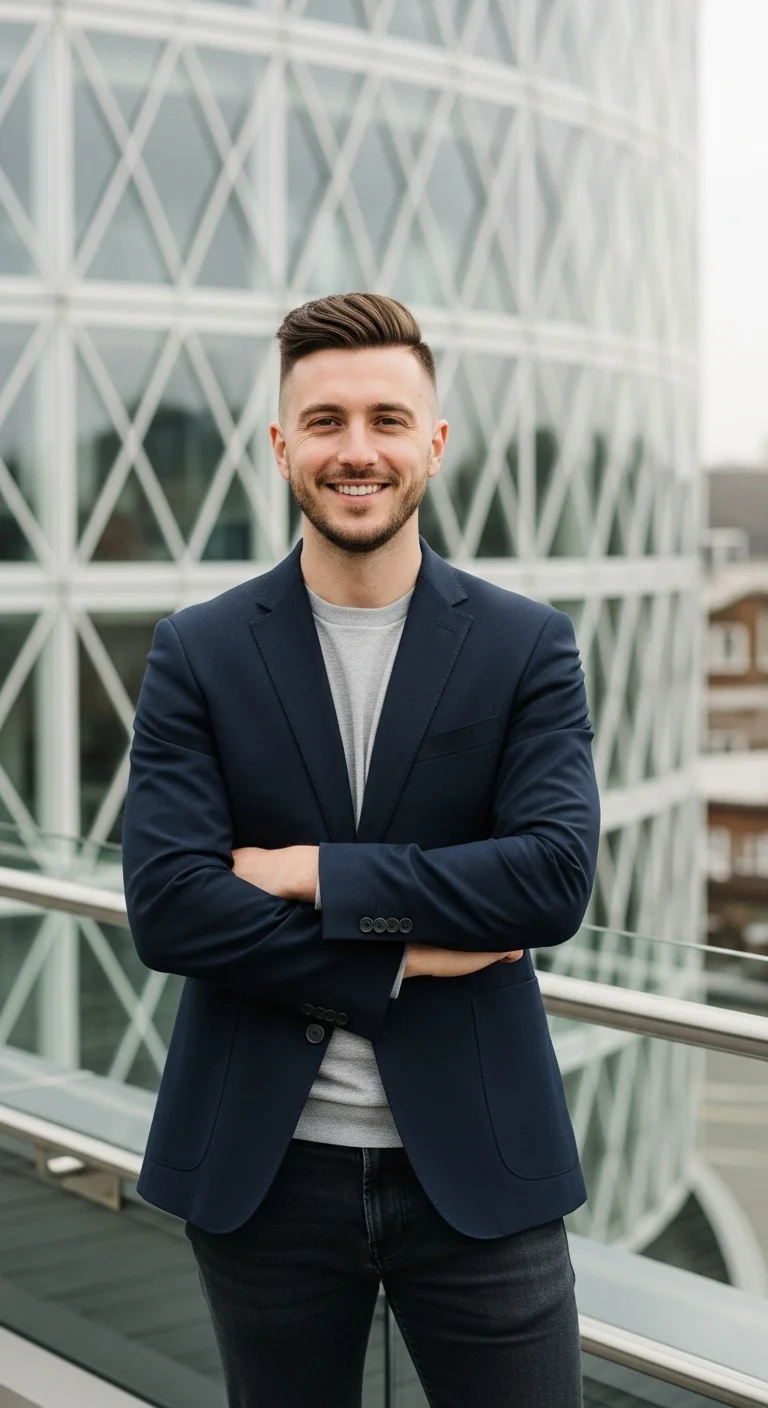 textured with mid taper fade