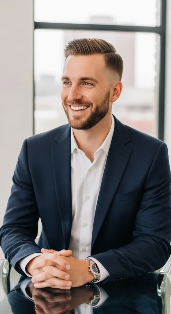 classic comb over Low Fade