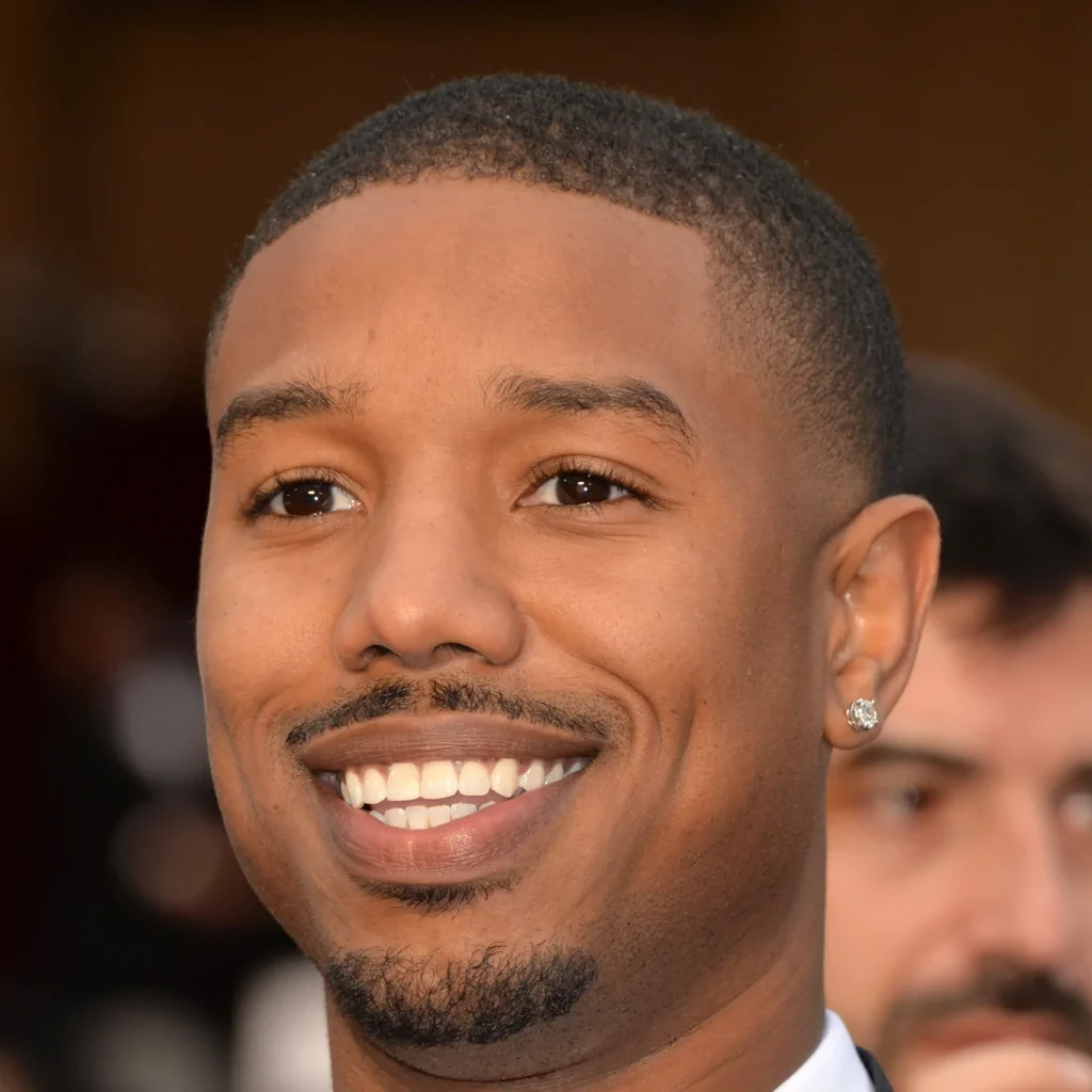 michael b. jordan mid taper fade